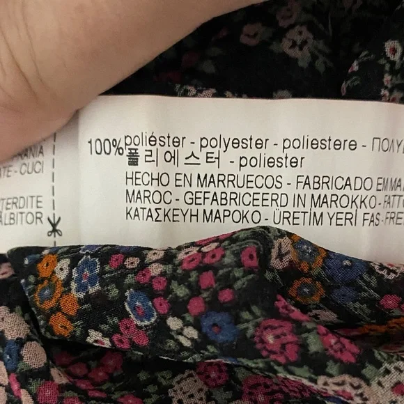 Zara Black Floral Blouse - Picture 12 of 13